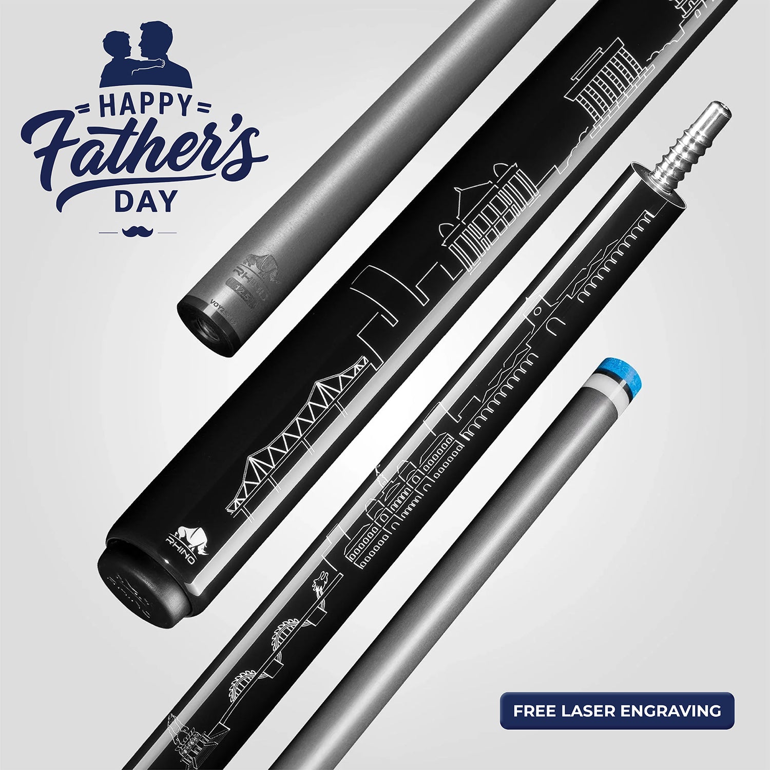 VOYAGER VIETNAM POOL CUE - BLACK - WRAPLESS