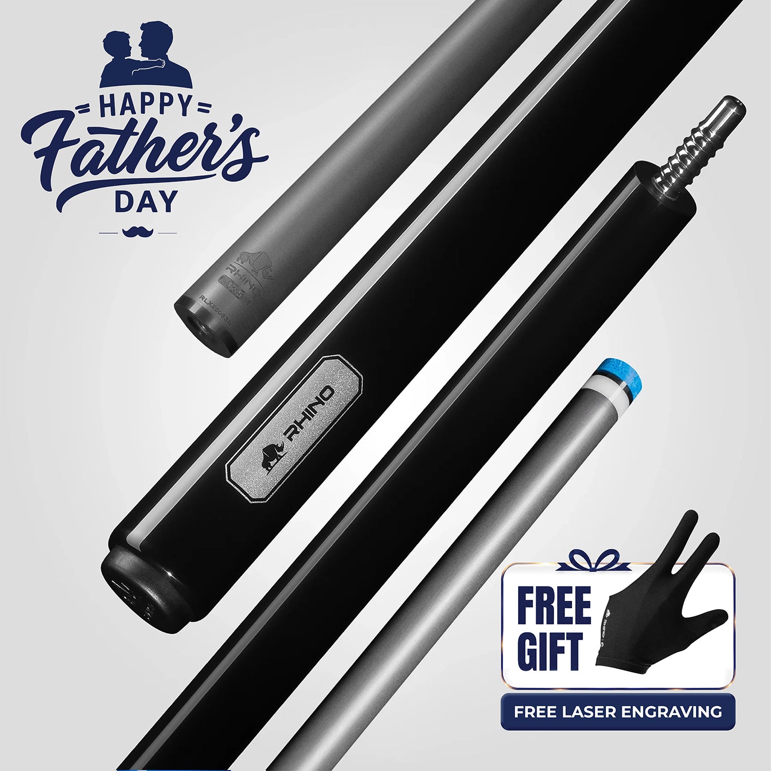 LUMINAX POOL CUE - JET BLACK