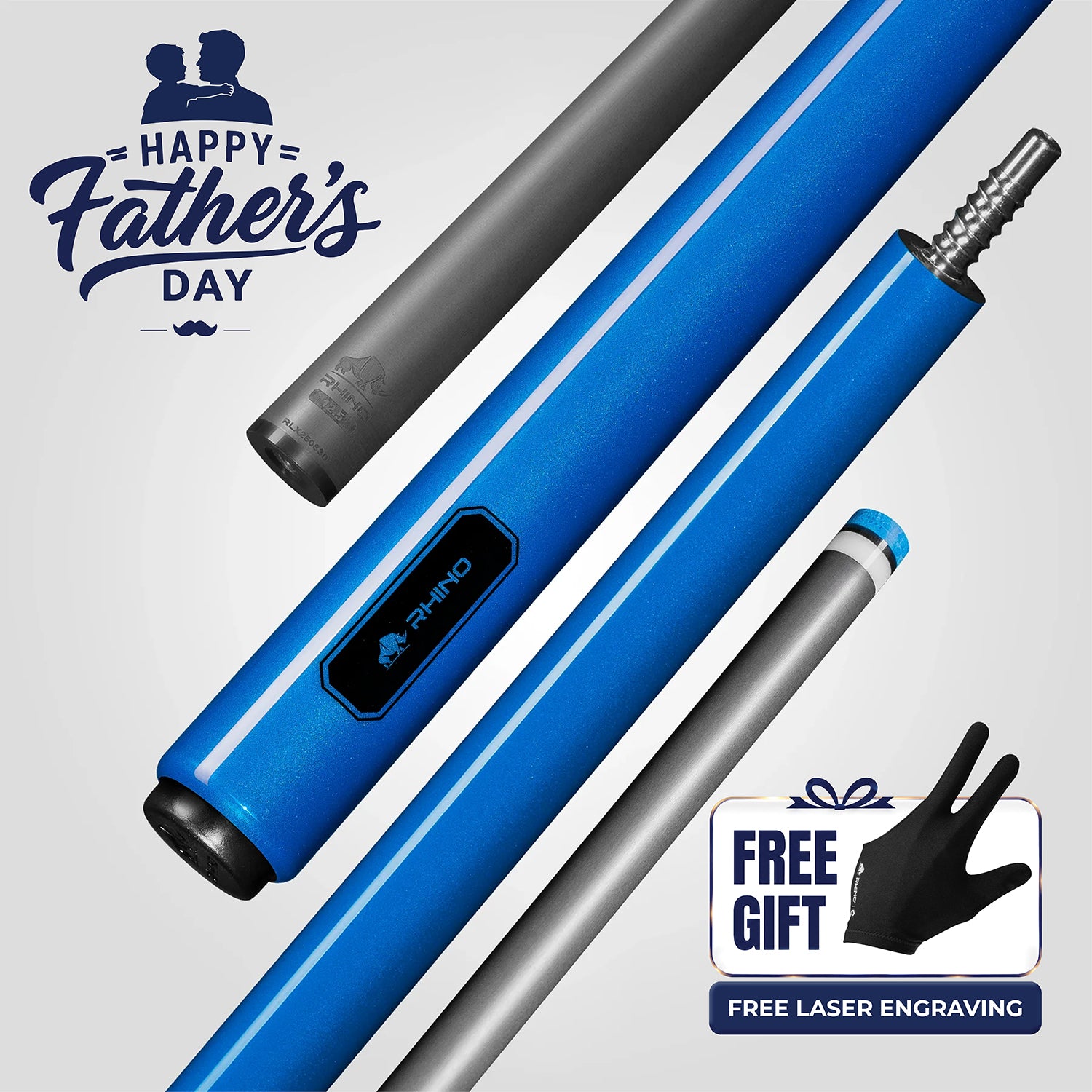 LUMINAX POOL CUE - OCEAN BLUE
