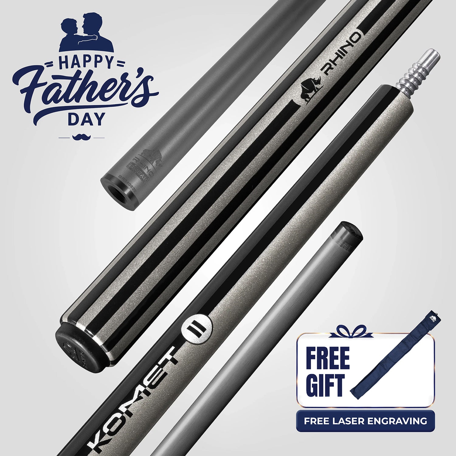 ドラムremake2BOX！【シルバー＆Black】 Nebula 2 Pool Cue - Charcoal Gray - Wrapless