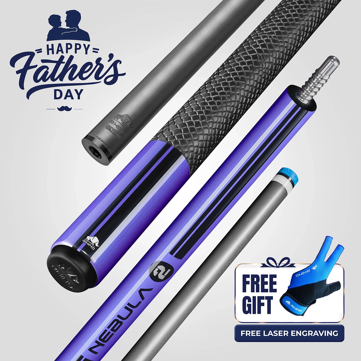 Nebula 2 Pool Cue - Amethyst Purple - Sport Wrap