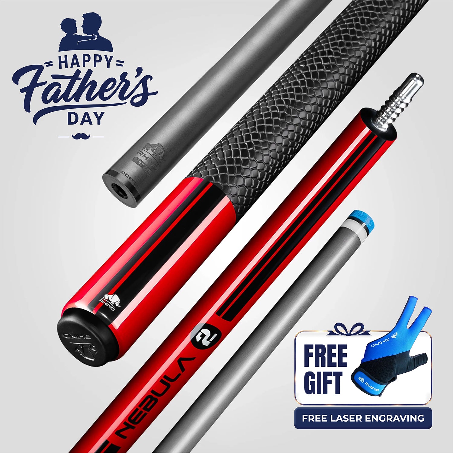 Nebula 2 Pool Cue - Crimson Red - Sport Wrap