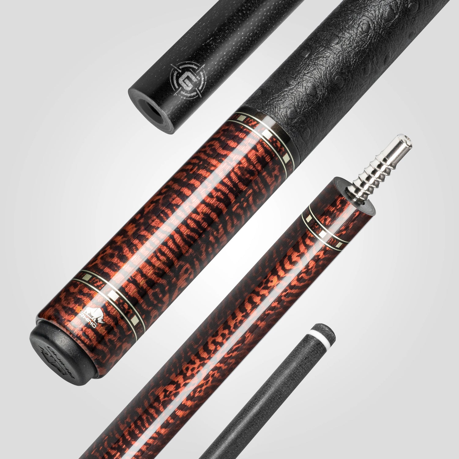 Rhino G-W Pool Cue - Snake - Leather Wrap