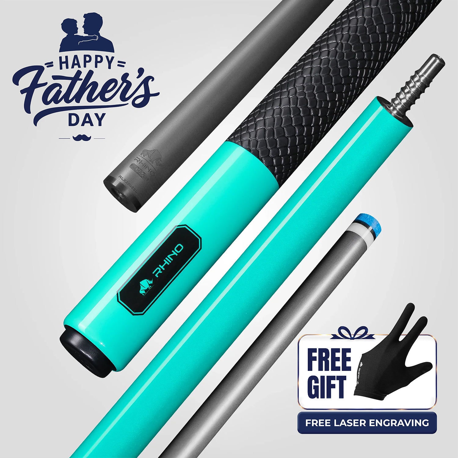 LUMINAX POOL CUE - WHITE PEARL - SPORT WRAP
