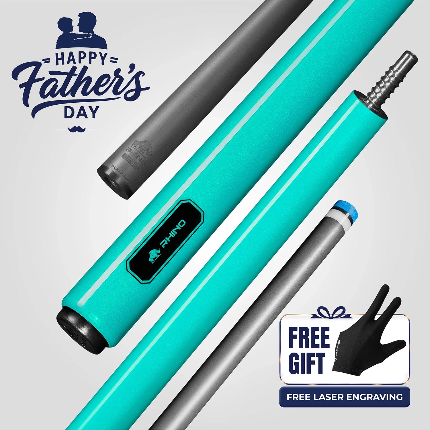LUMINAX POOL CUE - TROPICAL TURQUOISE